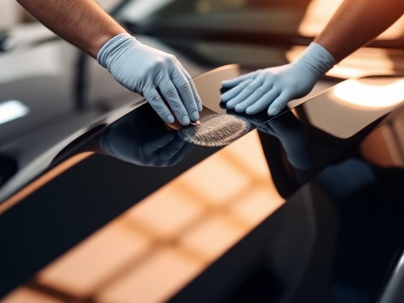 Ceramic coating results showing glossy paint protection on a vehicle in Rockhampton