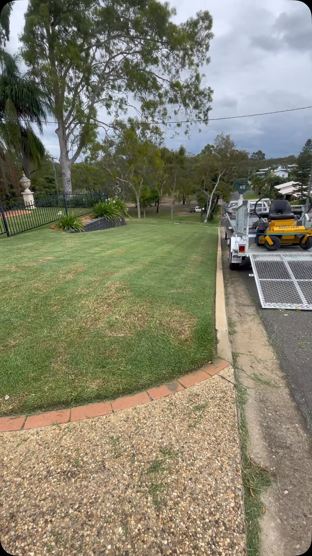 Large property yard maintenance completed by Millzy's team in Rockhampton